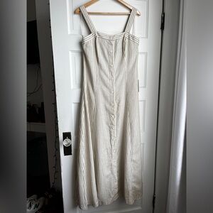 Max Studio Beige and Black Striped Dress size S